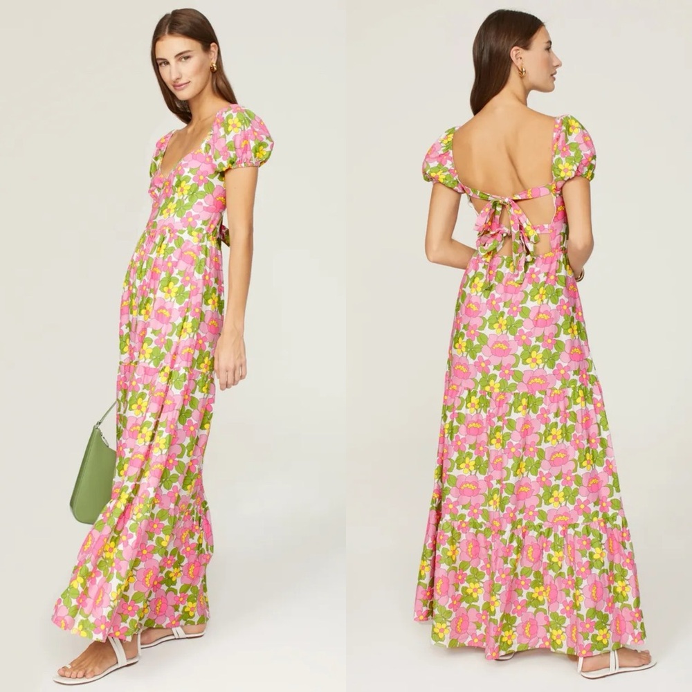 Show Me Your Mumu Cathy Maxi Dress in Fresh Floral - Picture 3 of 13
